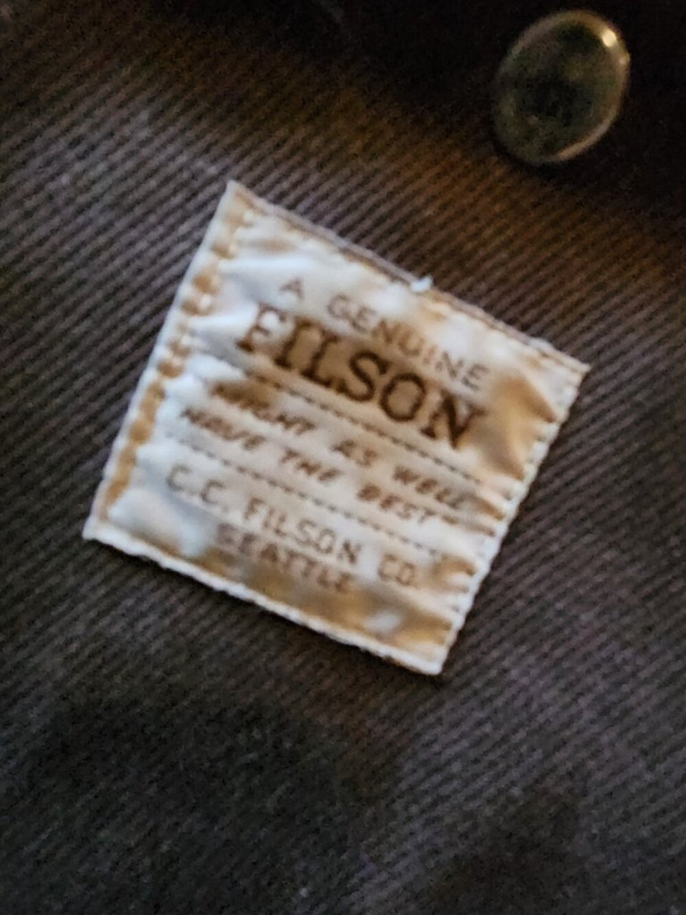 Filson Original Rugged Twill Briefcase Brown Messenger Bag w Strap 256 70256 USA - Picture 13 of 14